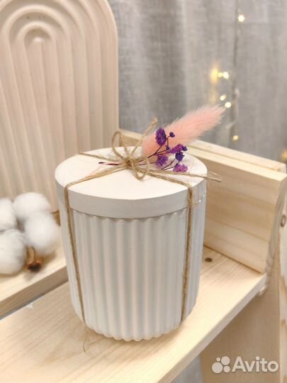 Аромасвеча в гипсе