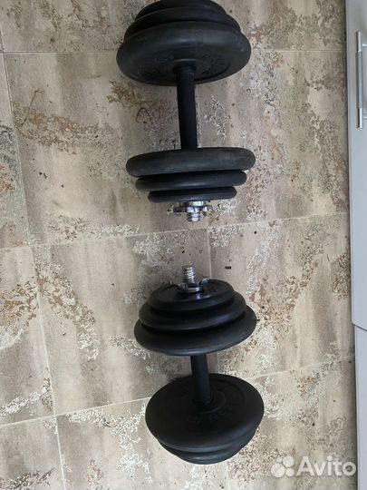 Гантели разборные обрезиненные