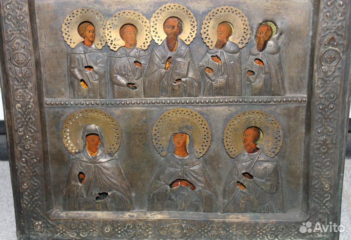 Икона Трехрядная в Окладе