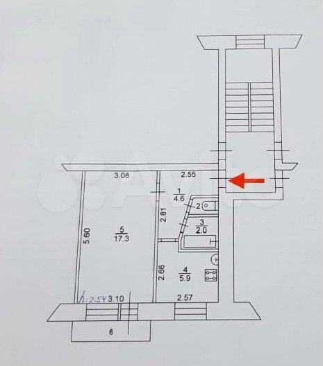 1-к. квартира, 31 м², 4/5 эт.