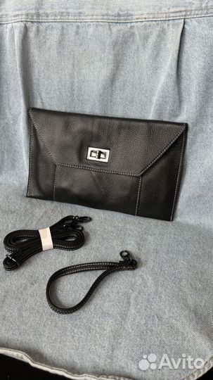 Новый кожаный клатч конверт