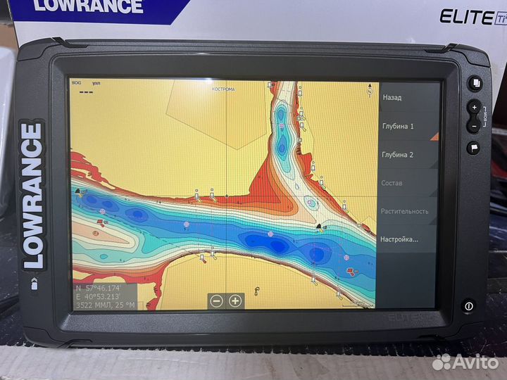 Lowrance Elite 12Ti2 + карта C-map