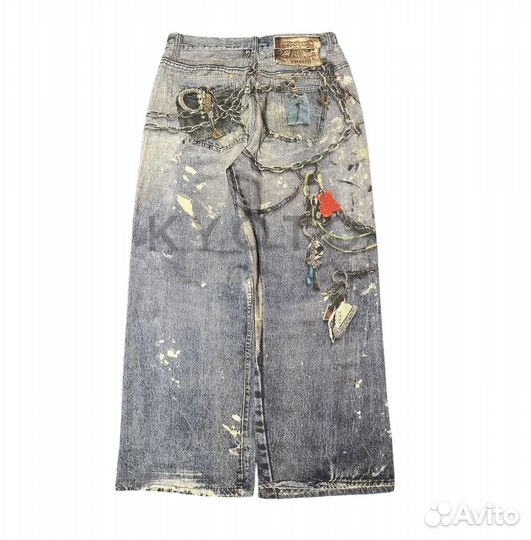 Джинсы Acne studios с цепями