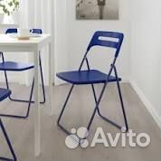 Стул IKEA пластик Ниссе сине-сиреневый