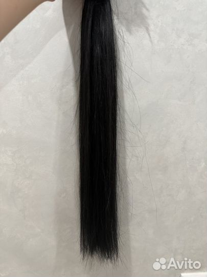 Волосы для наращивания 60 см черные