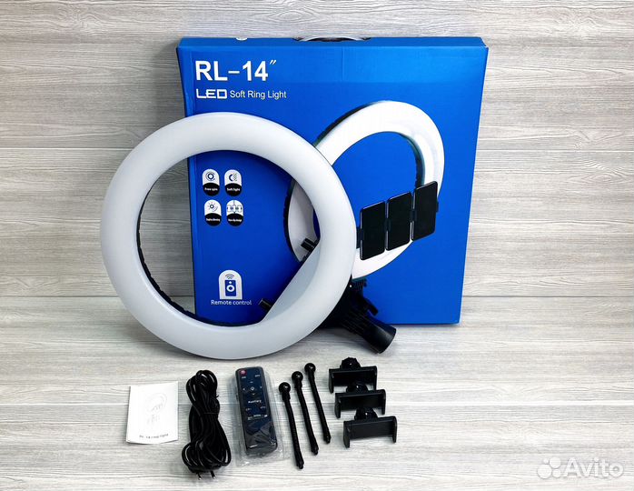 Кольцевая лампа 36 см RL14 со штативом