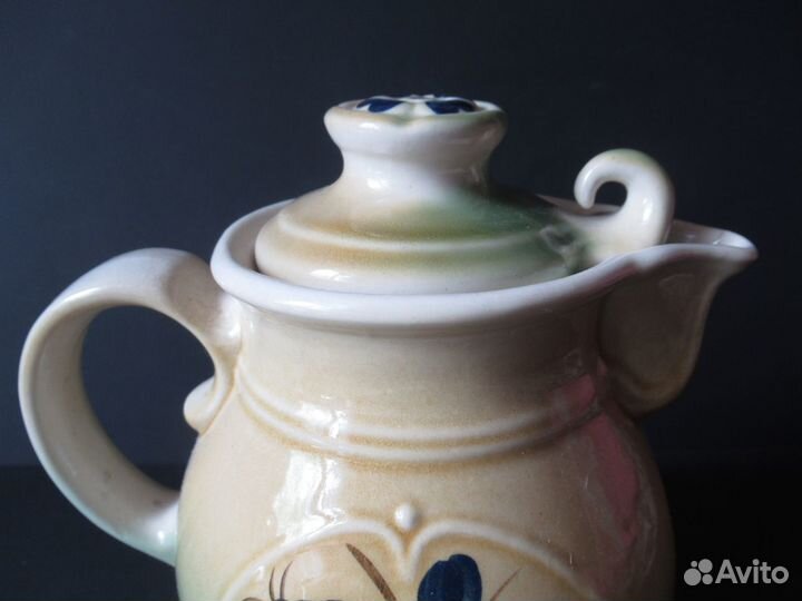 Кувшин с 4 чашками керамика винтаж