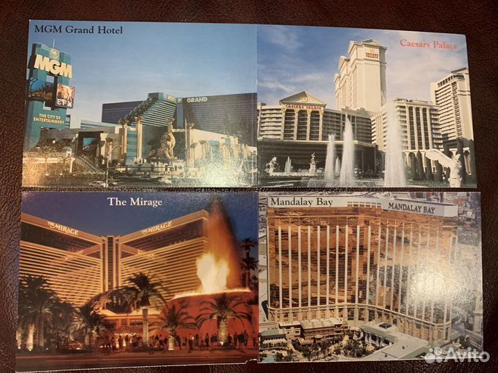 Открытки,почтовые карточки отелей-казино Лас-Вегас