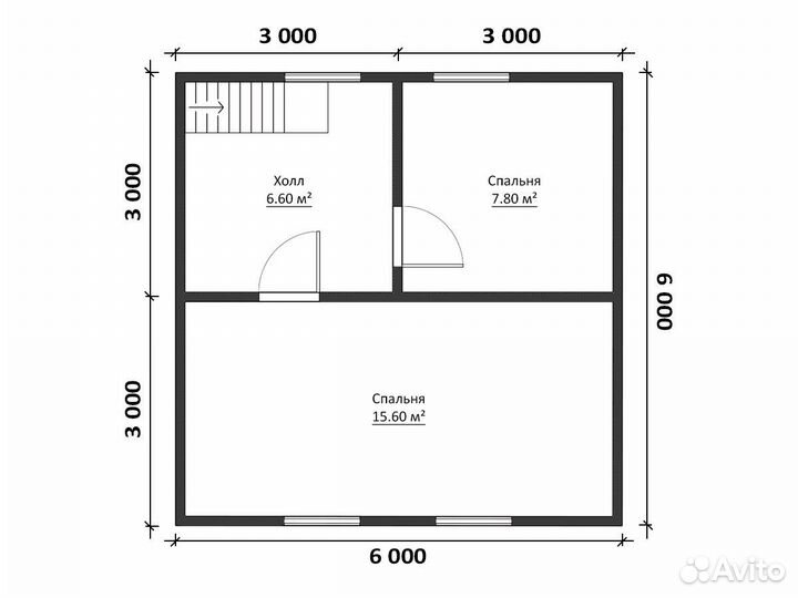 Каркасный дом 6х8