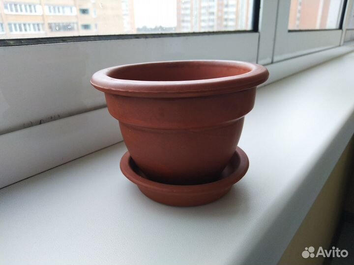 Горшок для цветов с поддоном Керамика Маленький