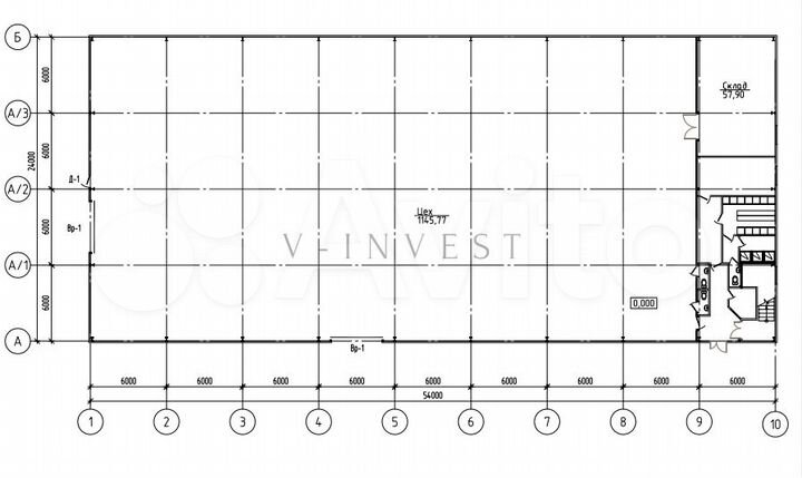 Теплый склад, производство, 1300 м², 500 кВт