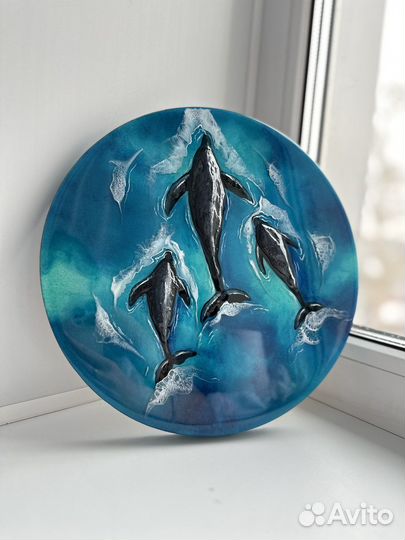 Картина из эпоксидной смолы. Рыбы