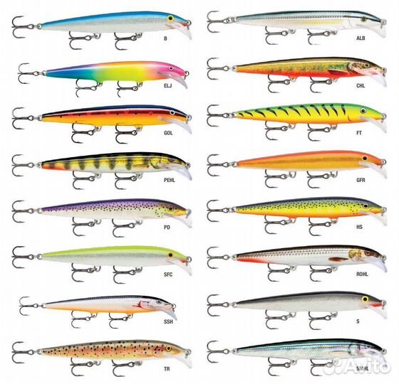 Воблер Rapala Scatter Rap Minnow 11, 11см 6г rohl