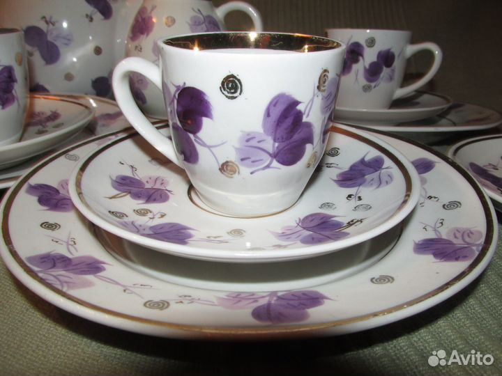 Сервиз кофейный Зугдидский фз, коллекционный 1960г