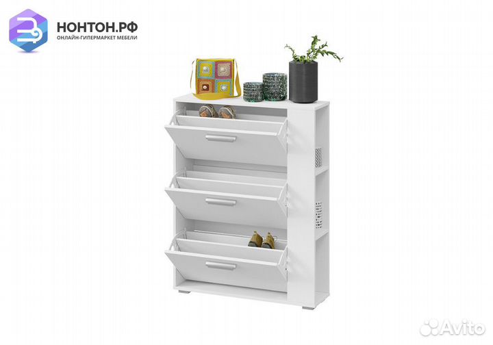 Тумба для обуви Эрика тип 1 белый ясень