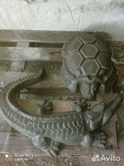 Черепаха,крокодил из бетона