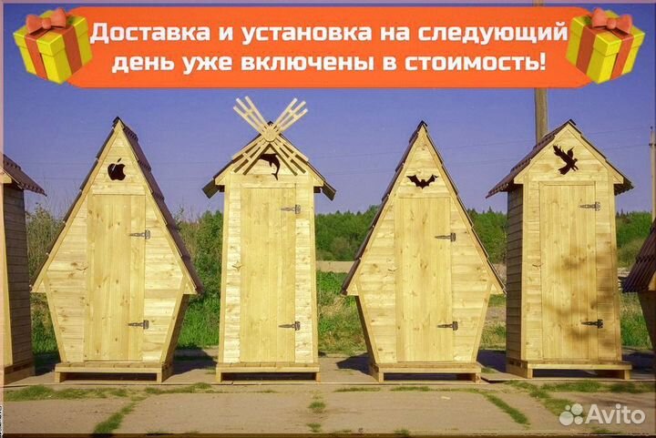 Дачный туалет с кошкой NNS