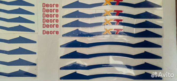 Светоотражающие наклейки deore, xt, shimano