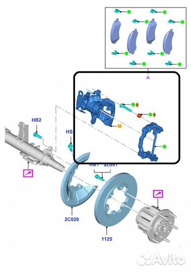 Суппорт тормозной задний Ford Transit 8 MK8