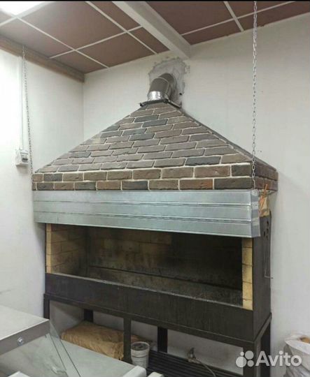 Мангал с зонтом