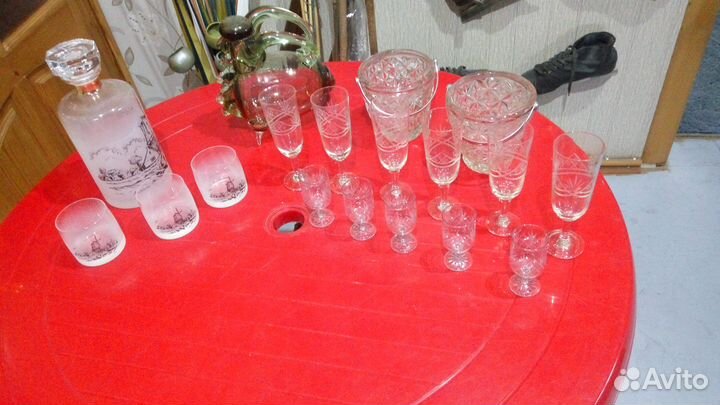 Хрусталь. Немецкое, чешское стекло. Вазы. Керамика