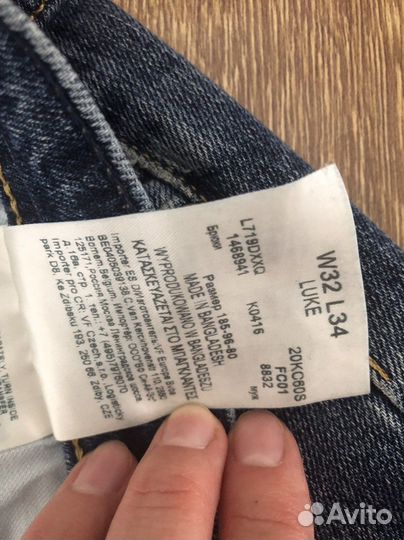 Мужские джинсы Lee W32 L34