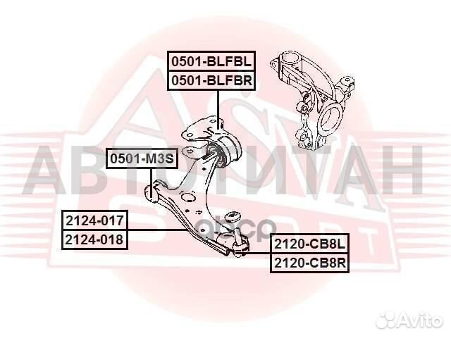 Опора шаровая ford focus III CB8 2011-2014 asva