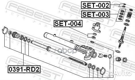 Ремкомплект рул рейки honda accord CL# 2002-200