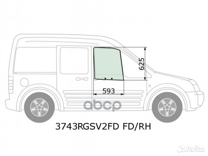 Стекло боковое опускное (Спереди/ Справа/ Цвет