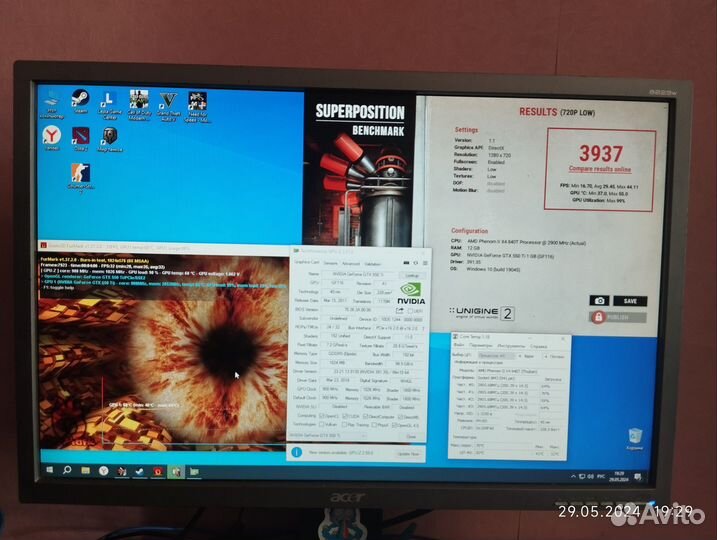 Компьютер Phenom II x4 840Т/12g/400g/GTX550TI 1gb