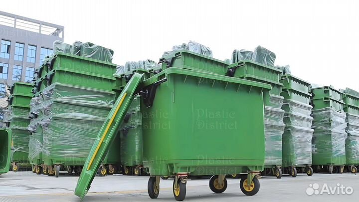 Пластиковый бак для мусора 770л Ч3907