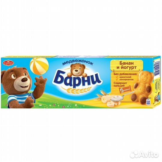 Пирожное Барни с Бананово-Йогуртовой начинкой 150г