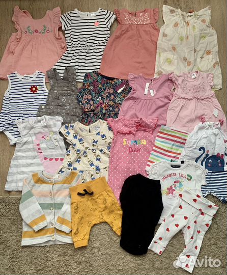 Пакет фирменных вещей не девочку 56 62 68