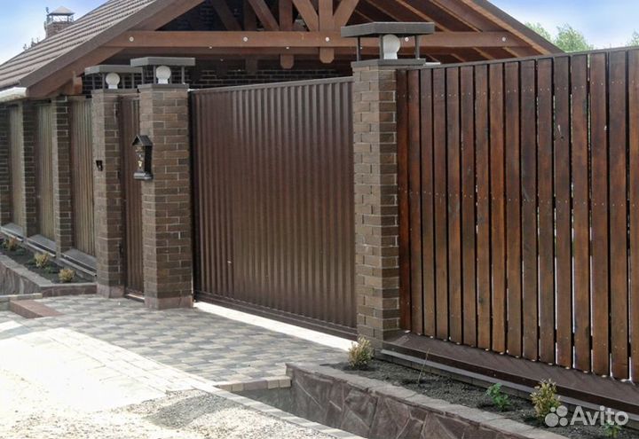 Откатные ворота качественно прочные
