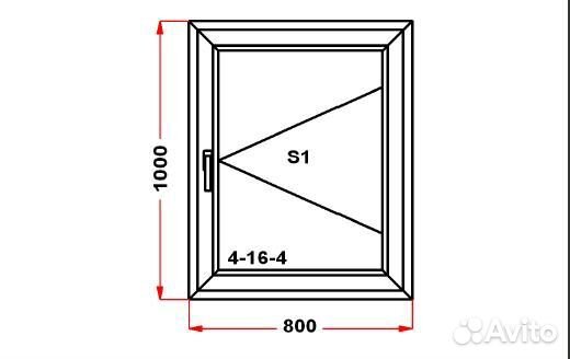 Одностворчатое пластиковое окно 