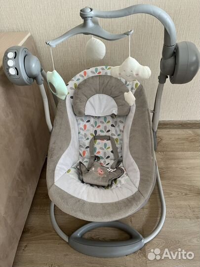 Детские электрические качели шезлонг