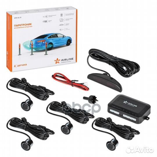 APS-4L-01 парковочный радар 4 датчика, светоди