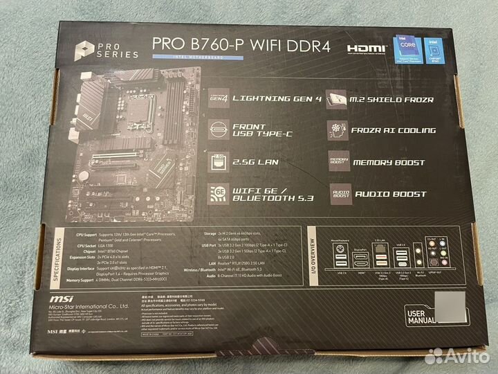 Материнская плата MSI PRO B760-P WiFI DDR4 new