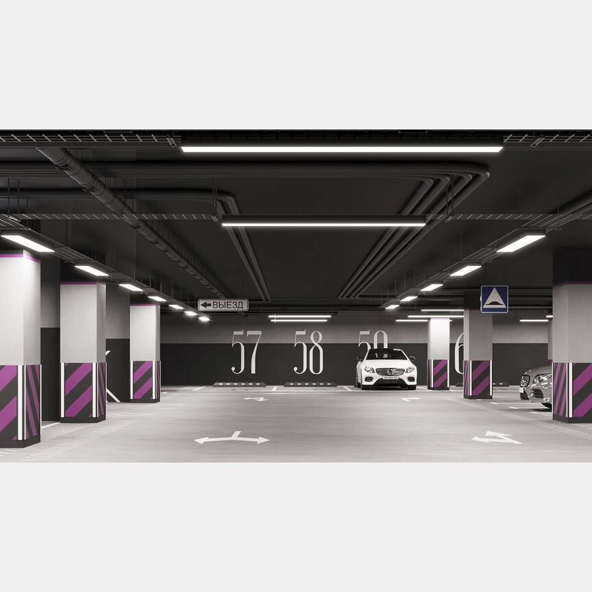 1-к. апартаменты, 58,8 м², 8/10 эт.