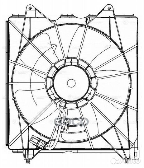 Э/вентилятор охл. с кожухом для а/м Honda Accor