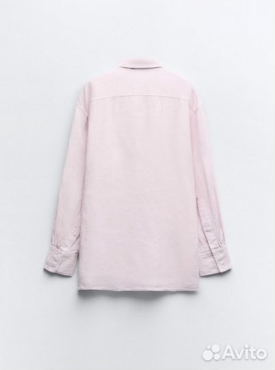 Льняная рубашка zara