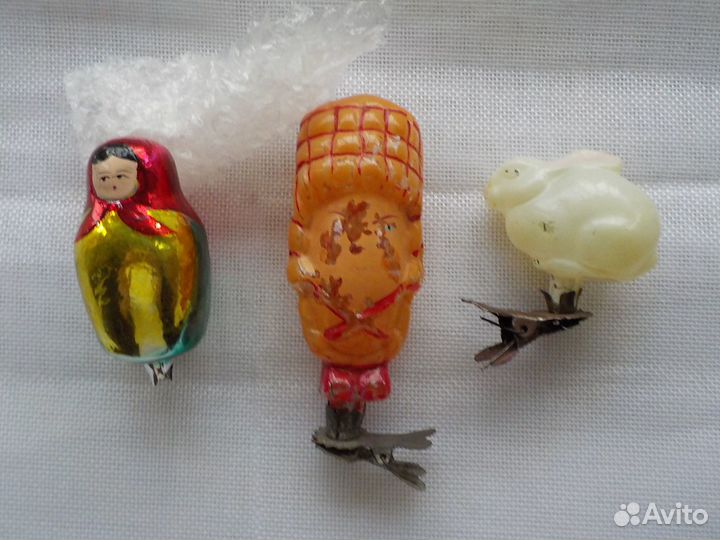 Елочные игрушки СССР на прищепке