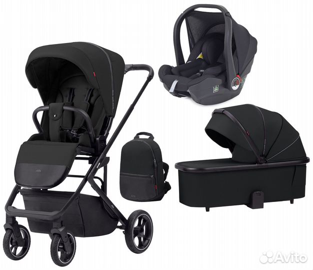 Коляска 3в1 Carrello Alfa Midnight Black 23 Carry