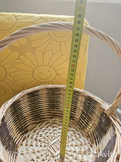 Корзина плетенная, диаметр 32-34