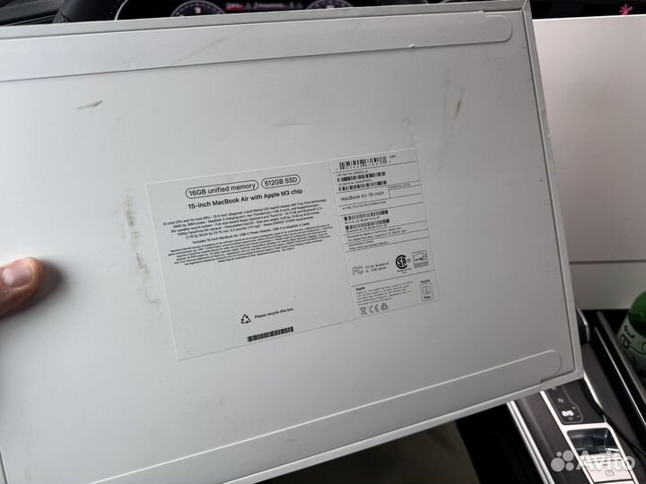 Macbook air 15 m3 16gb 512gb