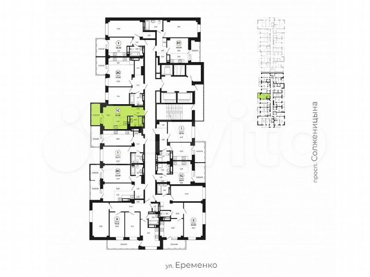 Квартира-студия, 26,3 м², 2/24 эт.