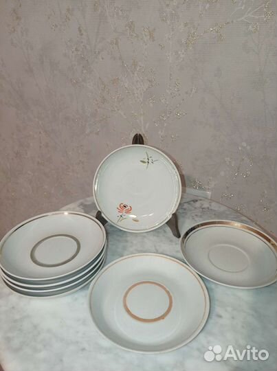 Блюдце, фарфор Южноуральского завод