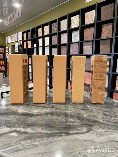 Лицевой кирпич солома рустик жкз