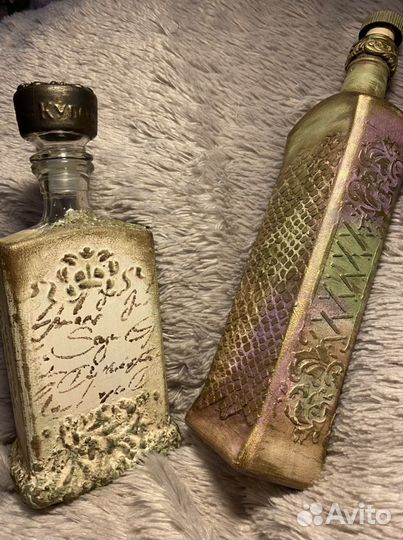 Бутылки декоративные ручная работа