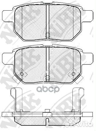 Колодки тормозные дисковые зад toyota corol